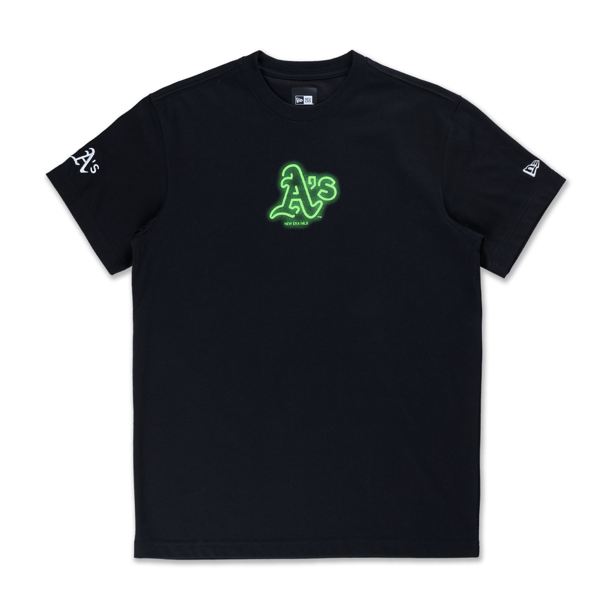 トップス S.CITY ROCKERS THAILAND S/S Tee OAKLAND ATHLETICS PARTY VIBE - SUMMER NEON BLACK REGULAR