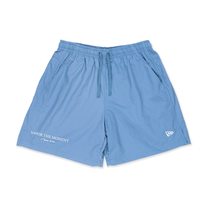 New Era กางเกง รุ่น New Era Savor the Moment - Sea Breeze Faded Blue Woven Shorts