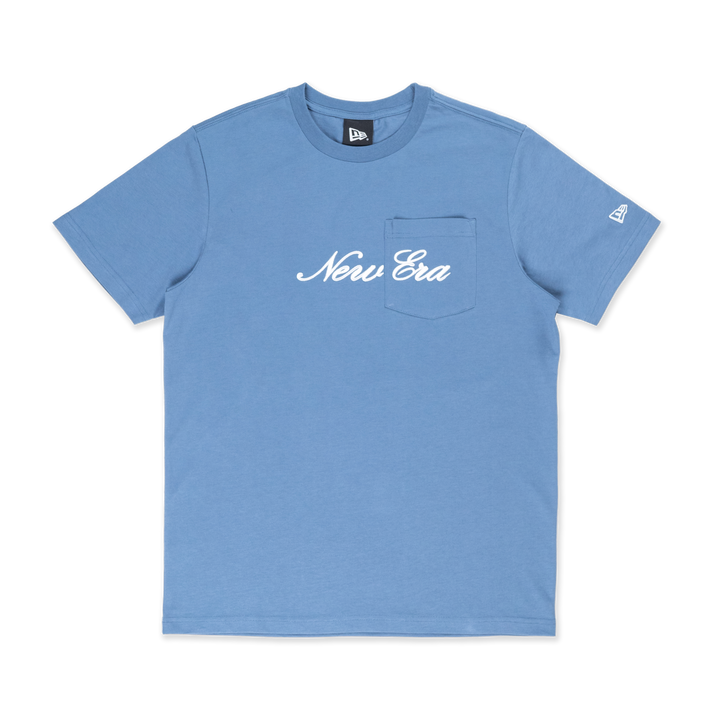 New Era Basic Faded Blue Regular Short Sleeve Pocket T-Shirt