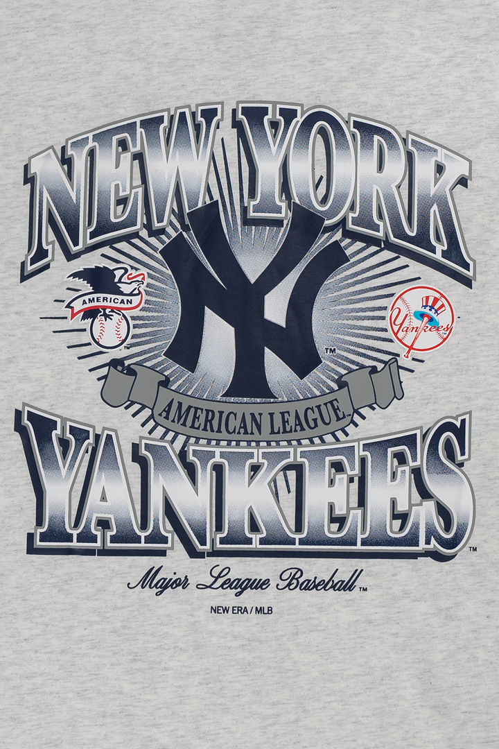 New Era เสื้อยืดแขนสั้น รุ่น MLB New York Yankees Cooperstown Light Heather Gray Short Sleeve T-Shirt
