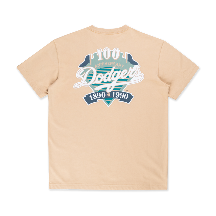 New Era เสื้อยืดแขนสั้น รุ่น 59Fifty Pack - Seaglass Los Angeles Dodgers Cooperstown Oat Milk Short Sleeve T-Shirt