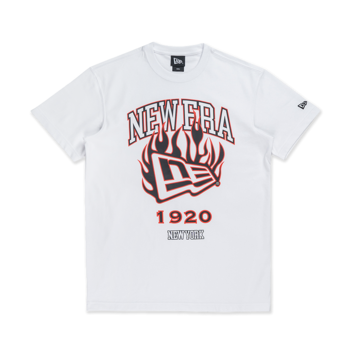 New Era เสื้อยืดแขนสั้นรุ่น New Era Flag Flame White Short Sleeve T-Shirt