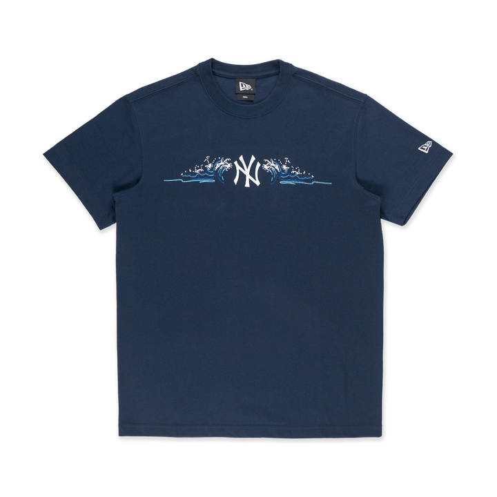 New Era เสื้อยืดแขนสั้นรุ่น 59Fifty Pack - Tonal Wave New York Yankees Oceanside Blue Short Sleeve T-Shirt