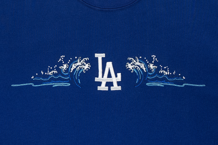 New Era เสื้อยืดแขนสั้นรุ่น 59Fifty Pack - Tonal Wave Los Angeles Dodgers Dark Royal Short Sleeve T-Shirt