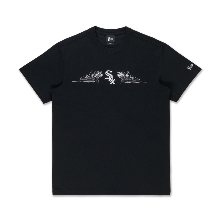 New Era เสื้อยืดแขนสั้นรุ่น 59Fifty Pack - Tonal Wave Chicago White Sox Wave Black Short Sleeve T-Shirt