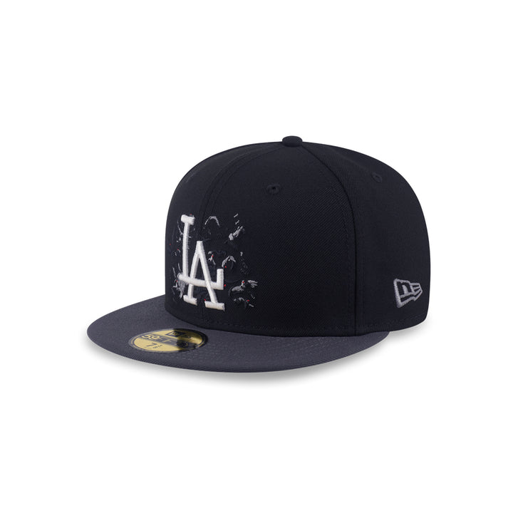 New Era หมวกรุ่น 59Fifty Pack - Crows Los Angeles Dodgers Cooperstown 2-Tone Graphite Visor Black 59Fifty Cap