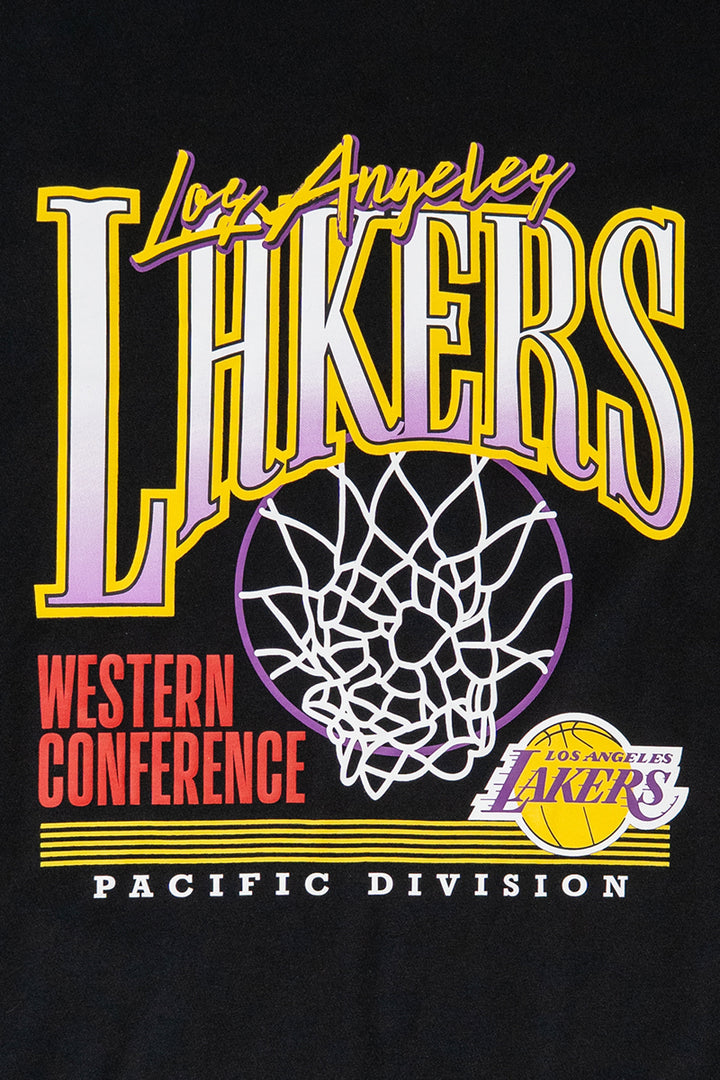 New Era เสื้อยืดแขนสั้นรุ่น Los Angeles Lakers Nba Infill Black Short Sleeve T-Shirt