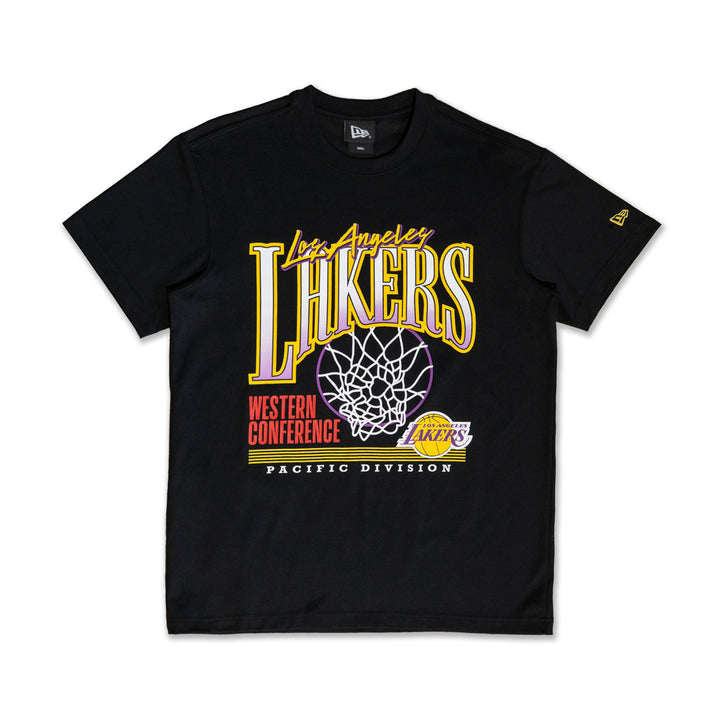 New Era เสื้อยืดแขนสั้นรุ่น Los Angeles Lakers Nba Infill Black Short Sleeve T-Shirt