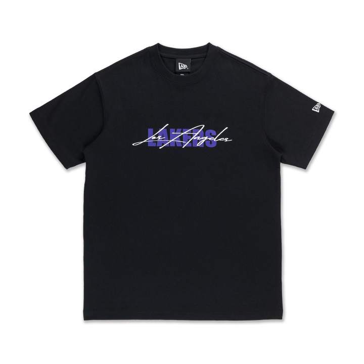 New Era เสื้อยืดแขนสั้นรุ่น Los Angeles Lakers Mix League Script Black Short Sleeve T-Shirt