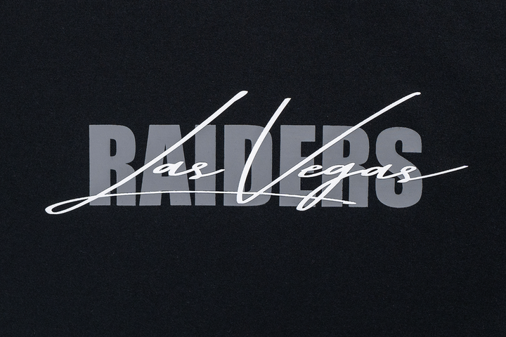 New Era เสื้อยืดแขนสั้นรุ่น Las Vegas Raiders Mix League Script Black Short Sleeve T-Shirt