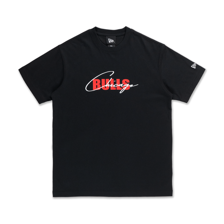 New Era เสื้อยืดแขนสั้นรุ่น Chicago Bulls Mix League Script Black Short Sleeve T-Shirt