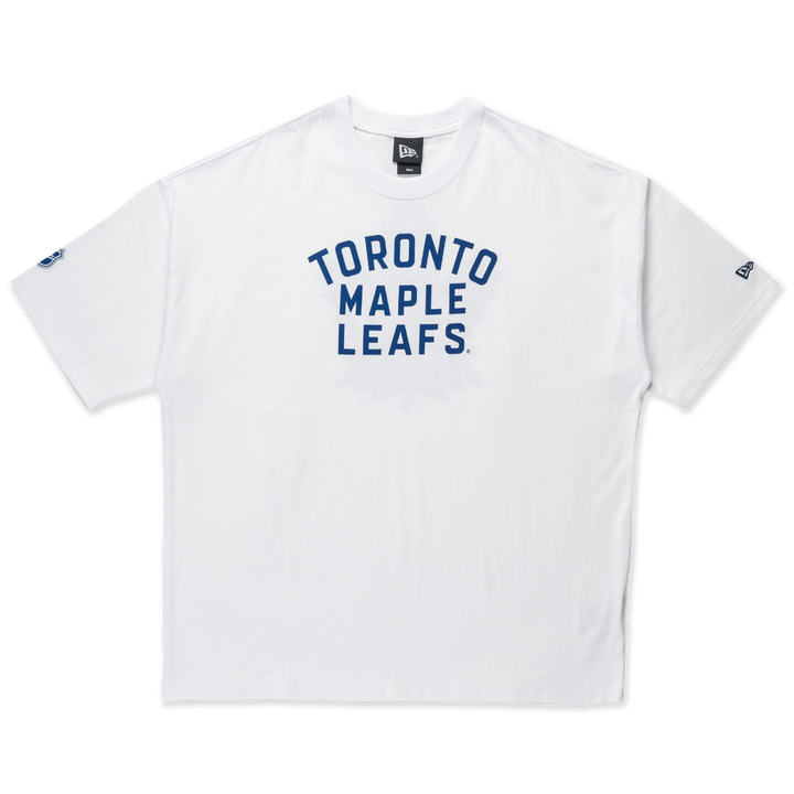 New Era เสื้อยืดแขนสั้นรุ่น Toronto Maple Leafs Nhl Team Logo White Oversized Short Sleeve T-Shirt