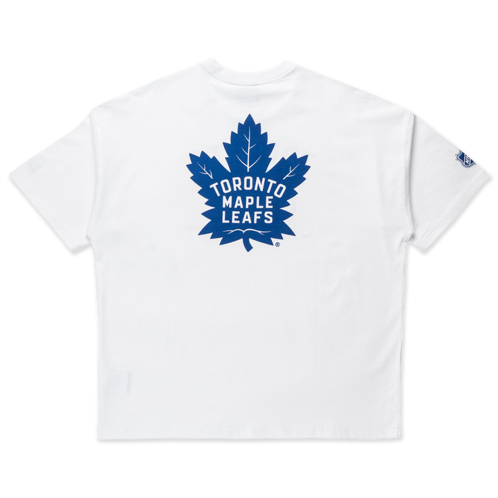 New Era เสื้อยืดแขนสั้นรุ่น Toronto Maple Leafs Nhl Team Logo White Oversized Short Sleeve T-Shirt