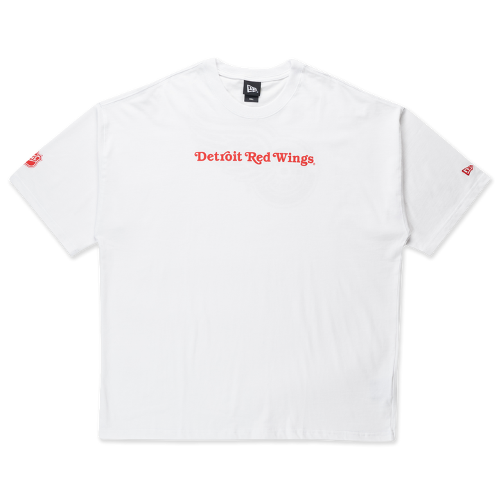 New Era เสื้อยืดแขนสั้นรุ่น Detroit Red Wings Nhl Team Logo White Oversized Short Sleeve T-Shirt