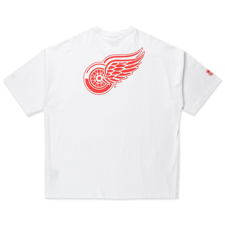 New Era เสื้อยืดแขนสั้นรุ่น Detroit Red Wings Nhl Team Logo White Oversized Short Sleeve T-Shirt