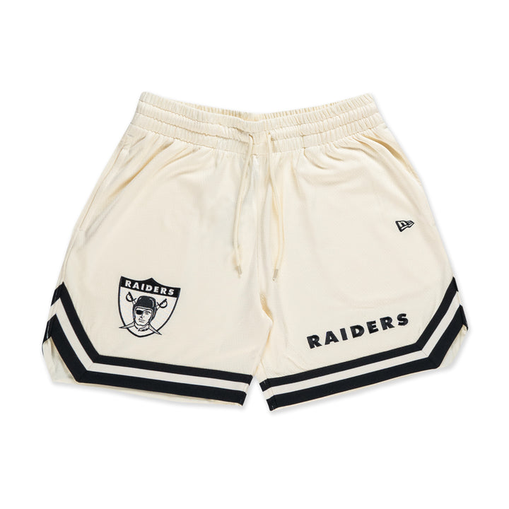 New Era กางเกงขาสั้นรุ่น Oakland Raiders Nfl Historic Chrome White Basketball Shorts