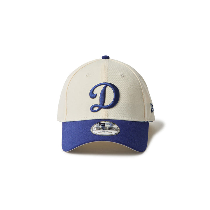 New Era หมวกรุ่น Los Angeles Dodgers Mlb 2-Tone White And Dark Royal 9Forty Velcro Strap Cap
