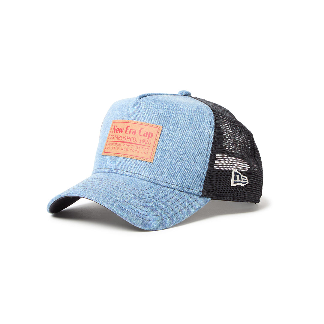 New Era หมวกรุ่น New Era Denim Blue 9Forty A-Frame Trucker Cap