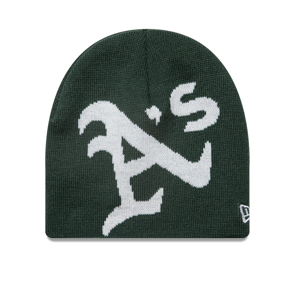 OAKLAND ATHLETICS BASIC LOGO DARK GREEN SKULL BEANIE