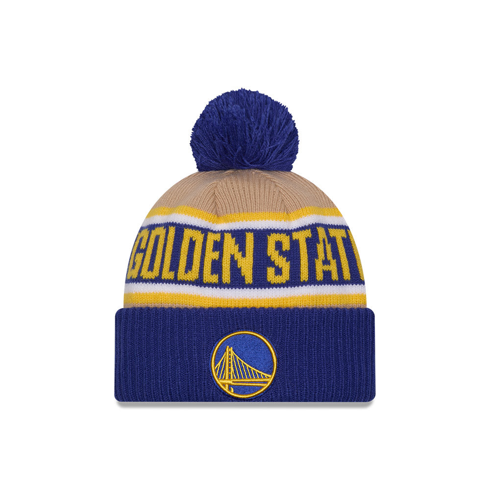 GOLDEN STATE WARRIORS NBA DRAFT 2024 CAMEL AND MED BLUE KNIT MEDIUM CA New Era Cap Thailand