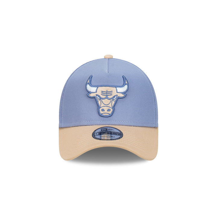 New Era หมวกรุ่น Chicago Bulls Blueberry Cream 2-Tone Oat Milk Visor Iris Flower 9Forty Af Cap