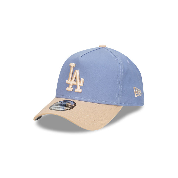 New Era หมวกรุ่น Los Angeles Dodgers Blueberry Cream 2-Tone Oat Milk Visor Iris Flower 9Forty Af Cap