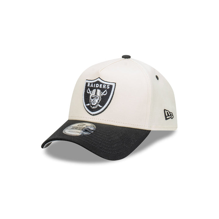 New Era หมวกรุ่น Las Vegas Raiders Chrome Otc Chainstitch 2-Tone Black Visor White 9Forty Af Cap