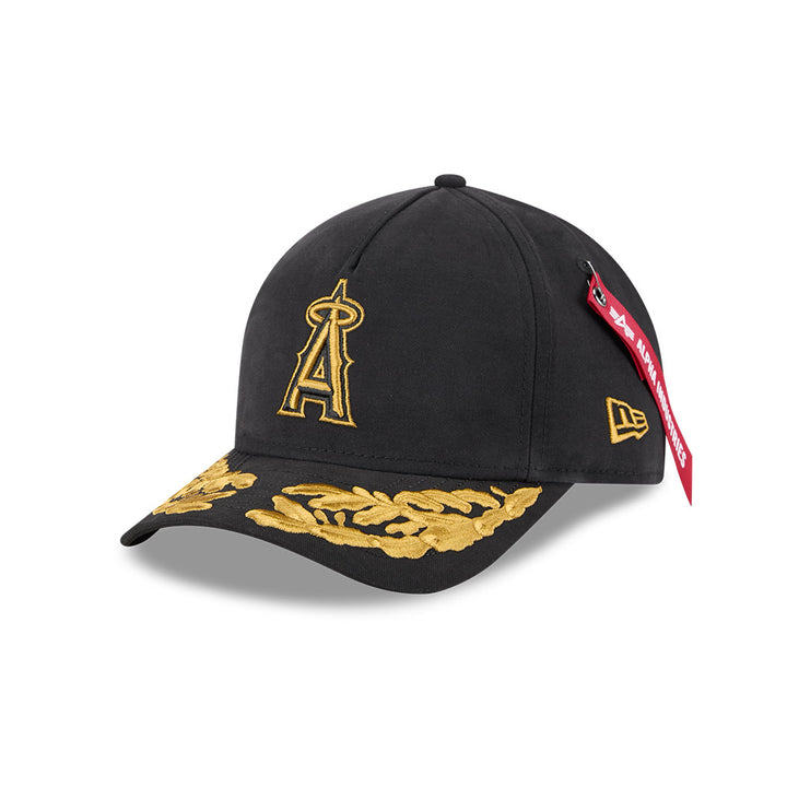 New Era หมวกรุ่น Alpha Industrial X Mlb Anaheim Angels Black 9Forty M Crown A-Frame Cap