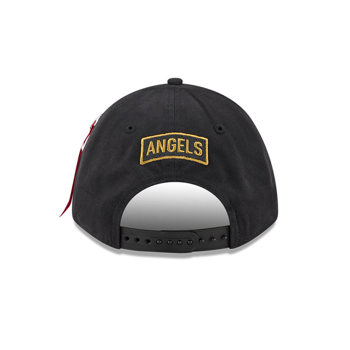 New Era หมวกรุ่น Alpha Industrial X Mlb Anaheim Angels Black 9Forty M Crown A-Frame Cap