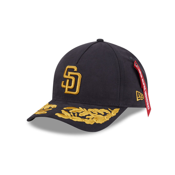 New Era หมวกรุ่น Alpha Industrial X Mlb San Diego Padres Black 9Forty M Crown A-Frame Cap