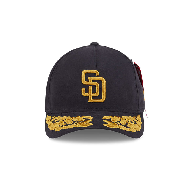 New Era หมวกรุ่น Alpha Industrial X Mlb San Diego Padres Black 9Forty M Crown A-Frame Cap