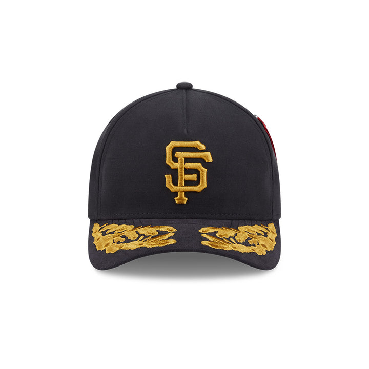 New Era หมวกรุ่น Alpha Industrial X Mlb San Francisco Giants Black 9Forty M Crown A-Frame Cap
