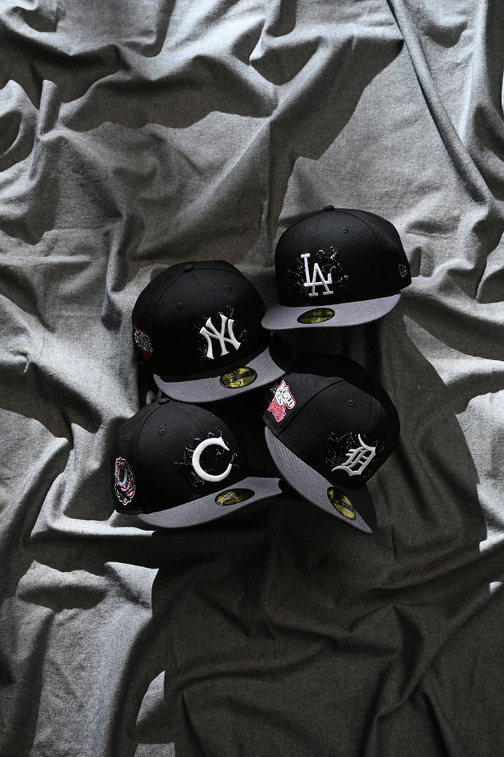 New Era หมวกรุ่น 59Fifty Pack - Crows Los Angeles Dodgers Cooperstown 2-Tone Graphite Visor Black 59Fifty Cap