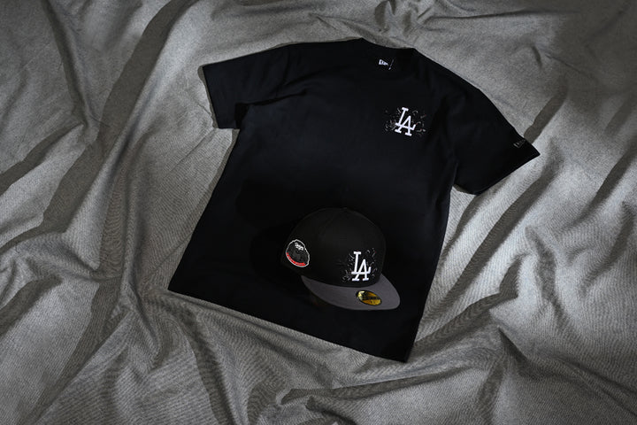 New Era เสื้อยืดแขนสั้นรุ่น 59Fifty Pack - Crows Los Angeles Dodgers Cooperstown Black Short Sleeve T-Shirt