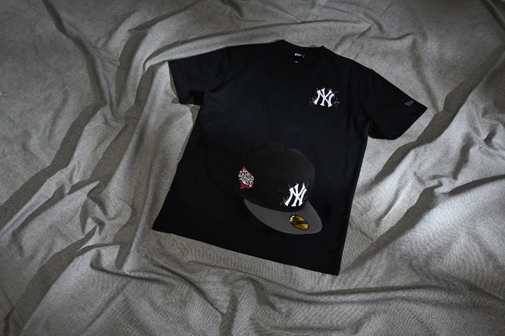 New Era เสื้อยืดแขนสั้นรุ่น 59Fifty Pack - Crows New York Yankees Cooperstown Black Short Sleeve T-Shirt