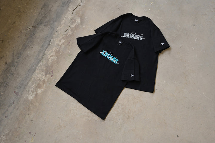New Era เสื้อยืดแขนสั้นรุ่น Las Vegas Raiders Mix League Script Black Short Sleeve T-Shirt