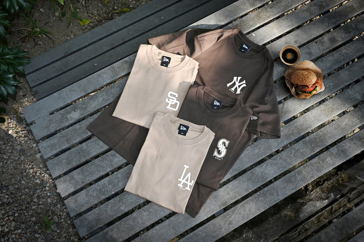 New Era เสื้อยืดแขนสั้นรุ่น 59Fifty Pack - Iced Latte Los Angeles Dodgers Cooperstown Khaki Short Sleeve T-Shirt