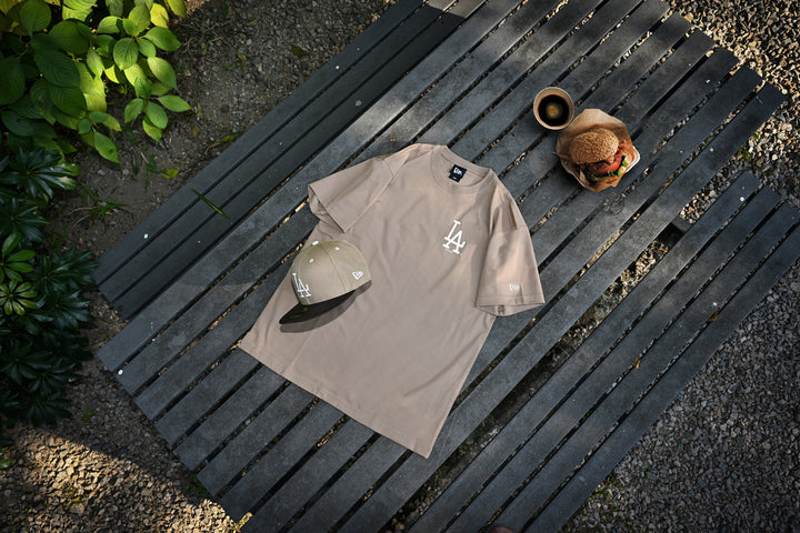 New Era เสื้อยืดแขนสั้นรุ่น 59Fifty Pack - Iced Latte Los Angeles Dodgers Cooperstown Khaki Short Sleeve T-Shirt