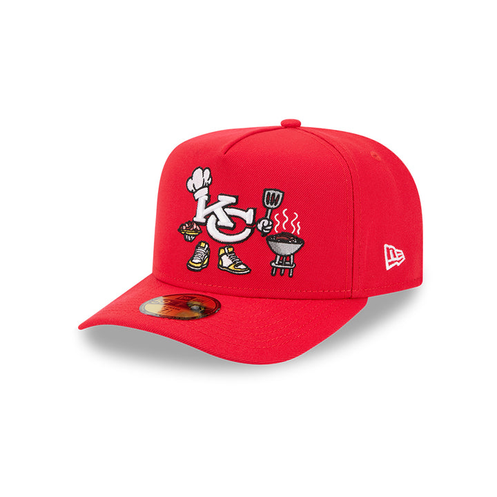 New Era หมวกรุ่น Kansas City Chiefs Nfl Cartoon Scarlet 59Fifty A-Frame Cap