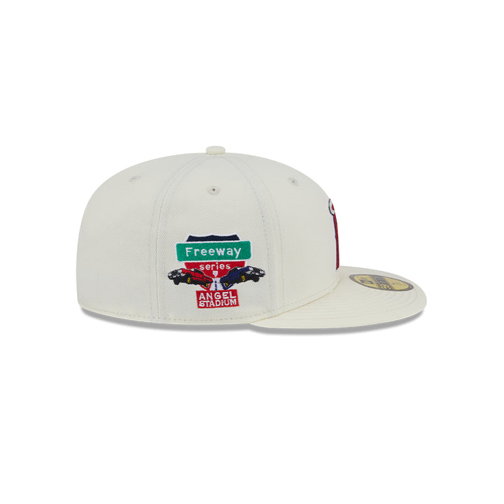 New Era หมวกรุ่น LOS ANGELES ANGELS 59FIFTY PACK - CITY SERIES CHROME WHITE 59FIFTY CAP