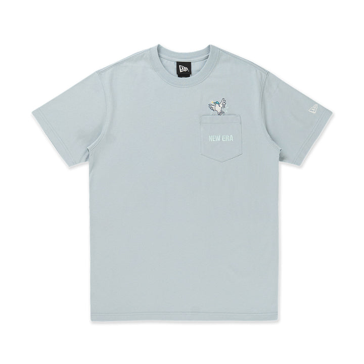 New Era เสื้อยืดแขนสั้นรุ่น NEW ERA EARTH DAY SOFT BLUE SHORT SLEEVE POCKET T-SHIRT