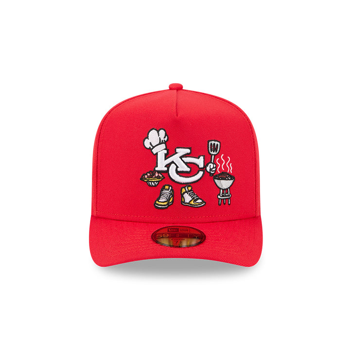 New Era หมวกรุ่น Kansas City Chiefs Nfl Cartoon Scarlet 59Fifty A-Frame Cap