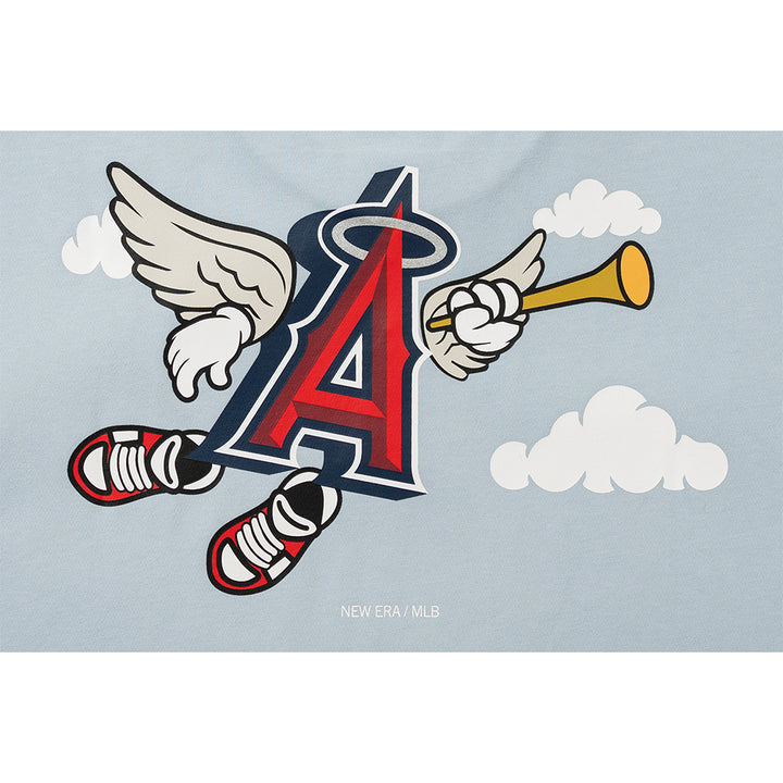 New Era เสื้อยืดแขนสั้นรุ่น LOS ANGELES ANGELS MLB CARTOON SOFT BLUE SHORT SLEEVE T-SHIRT