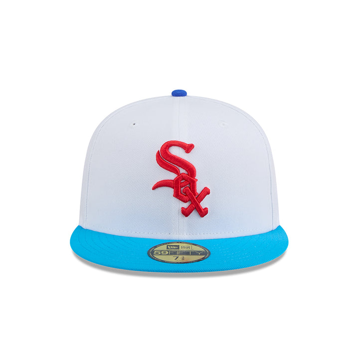 New Era หมวกรุ่น 59FIFTY PACK- RAMUNE CHICAGO WHITE SOX COOPERSTOWN 2-TONE BLUE FANATIC VISOR WHITE 59FIFTY CAP
