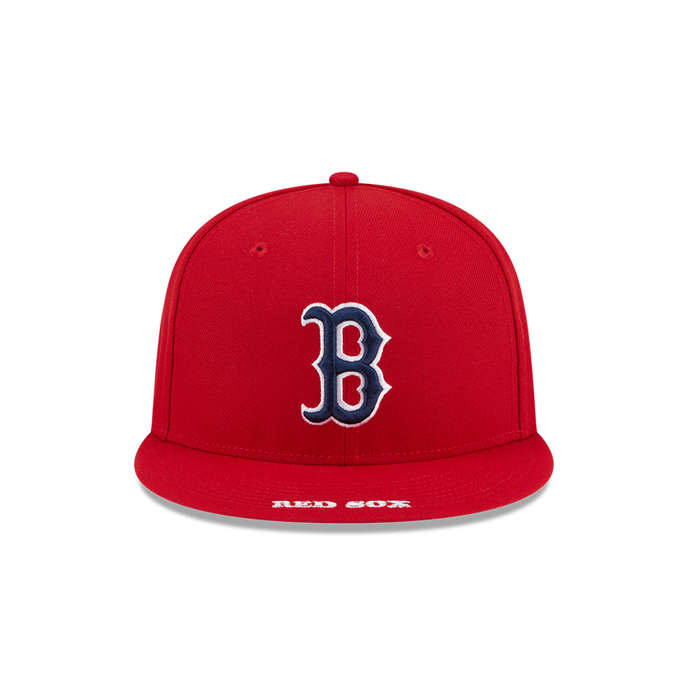New Era หมวกรุ่น BOSTON RED SOX MLB VISOR SCARLET 9FIFTY CAP