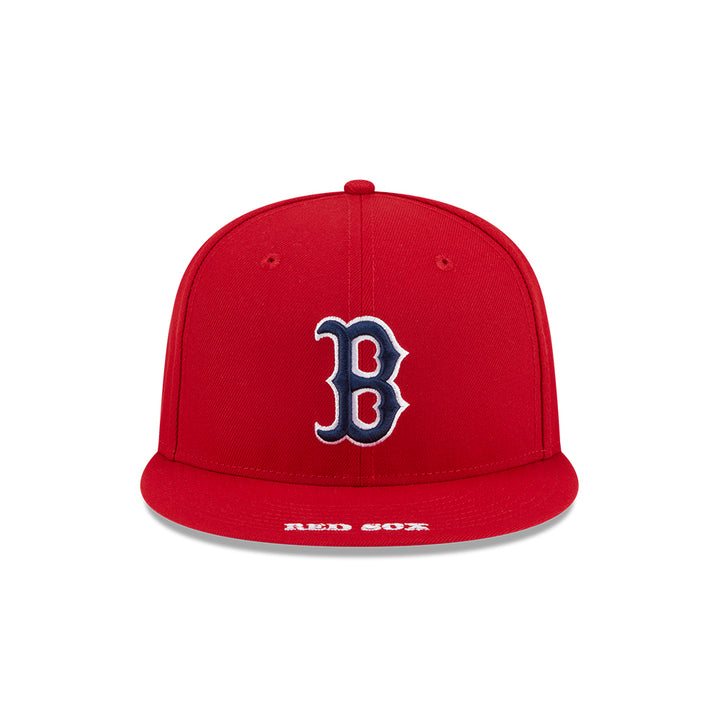 New Era หมวกรุ่น BOSTON RED SOX MLB VISOR SCARLET 9FIFTY CAP