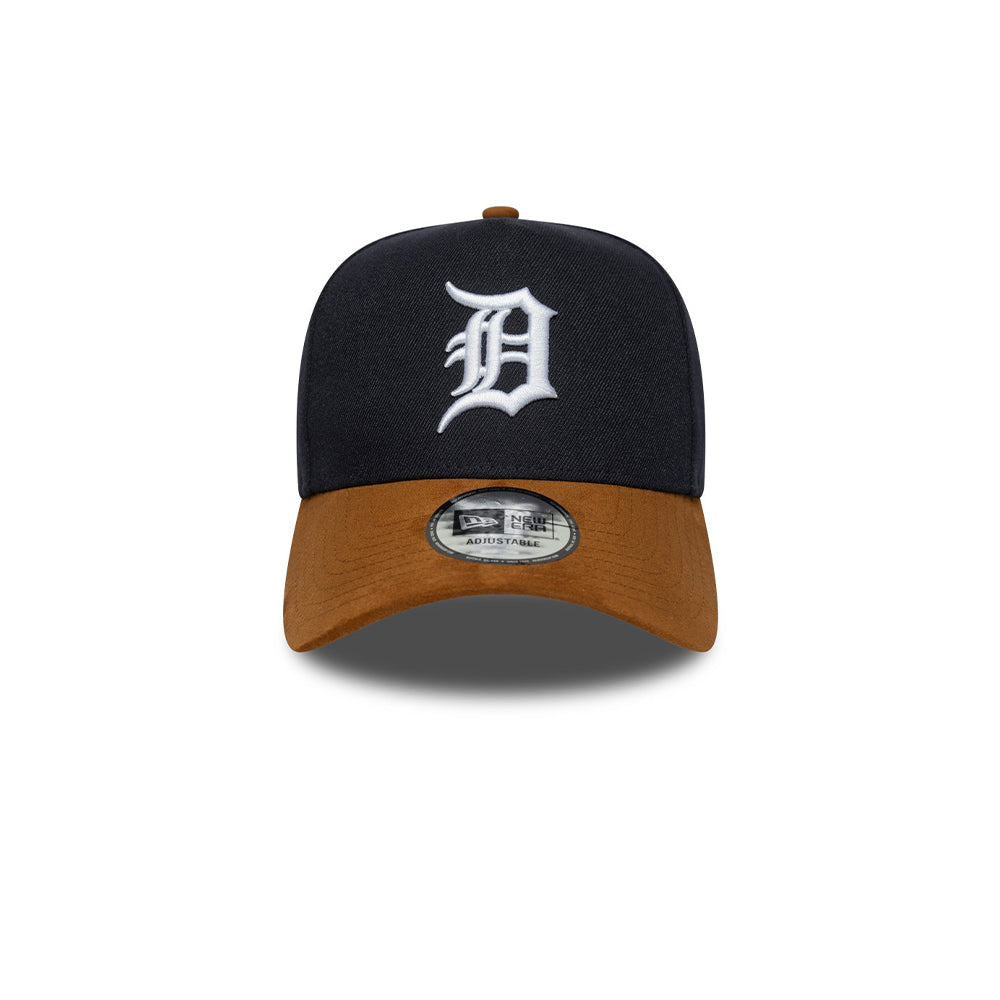 New Era หมวกรุ่น DETROIT TIGERS SUEDE VISOR EFRAME NAVY 9FORTY E-FRAME CAP
