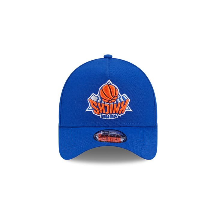 New Era หมวกรุ่น New York Knicks Upside Down Logo Nba Majestic Blue 9Forty Aframe Cap