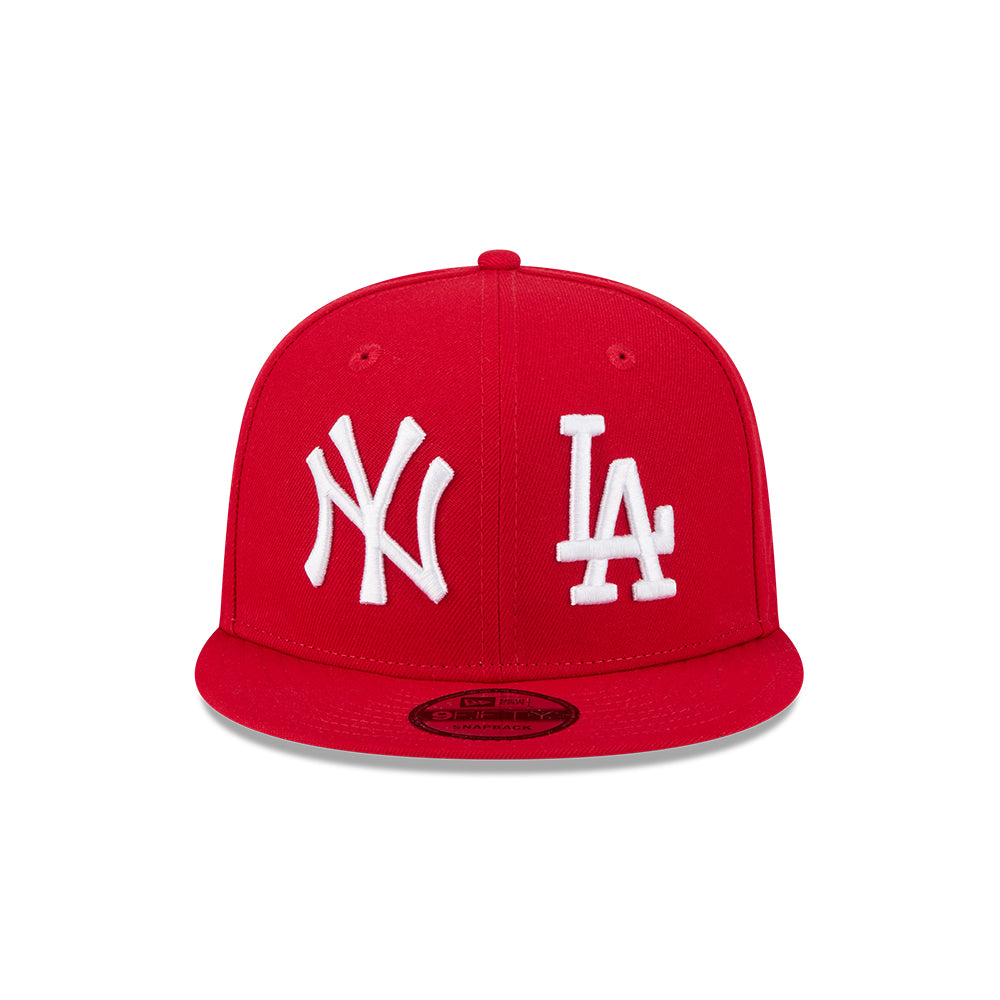 New Era หมวกรุ่น NEW YORK YANKEES & LOS ANGELES DODGERS MLB TWO TEAM SCARLET 9FIFTY CAP