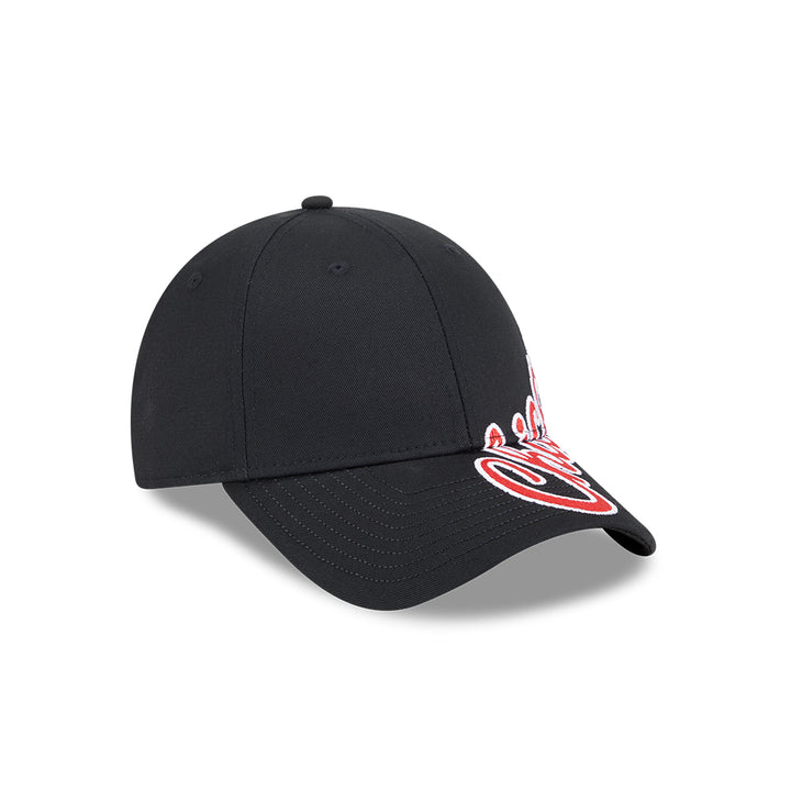 New Era หมวกรุ่น CHICAGO BULLS MIX LEAGUE CROSS PANELS BLACK 9FORTY CAP